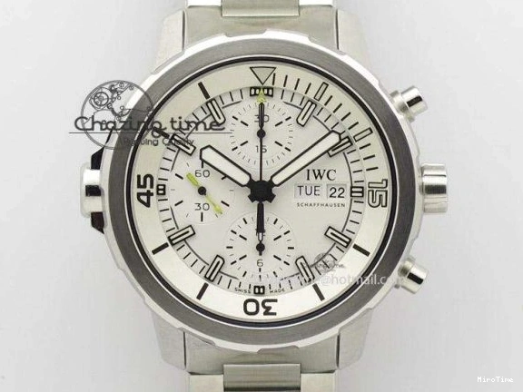 MIROTIME 0701 Breathable Portofino IW356501 SS V3 MK 1:1 Best Edition White Dial Gold Markers On SS Mesh Bracelet MIYOTA 7197